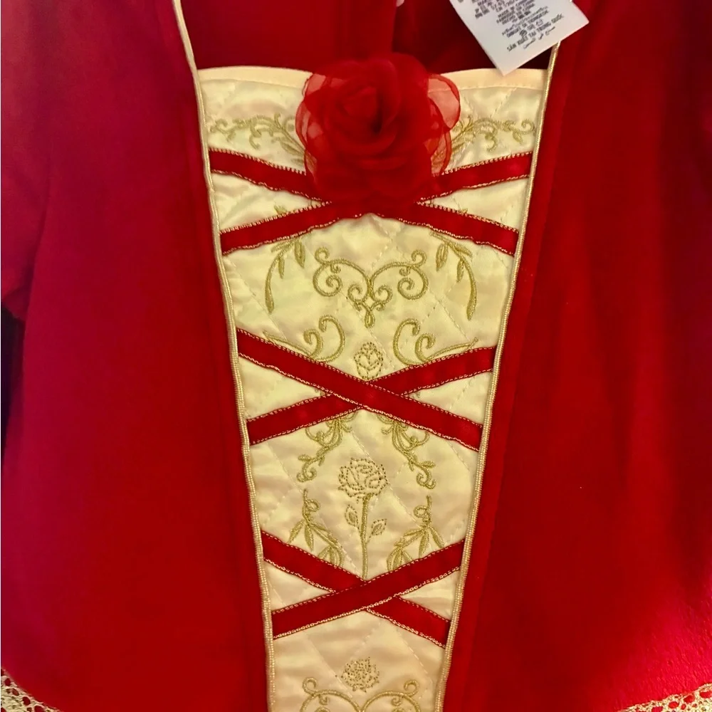 Girls Disney 5/6 year Belle Christmas Dress - Picture 2 of 4